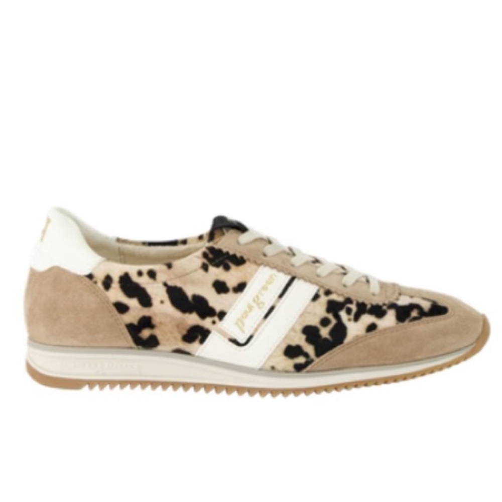 Leather Sneaker Leopard print Beige/Brown combo